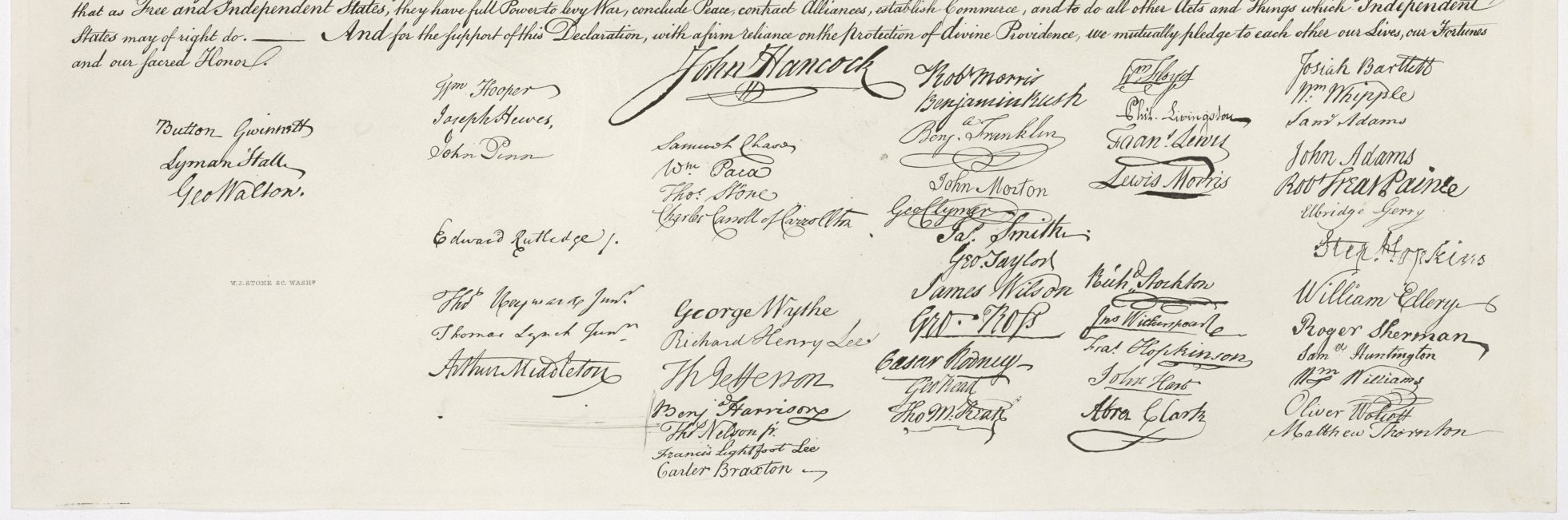 declaration of independence signatures