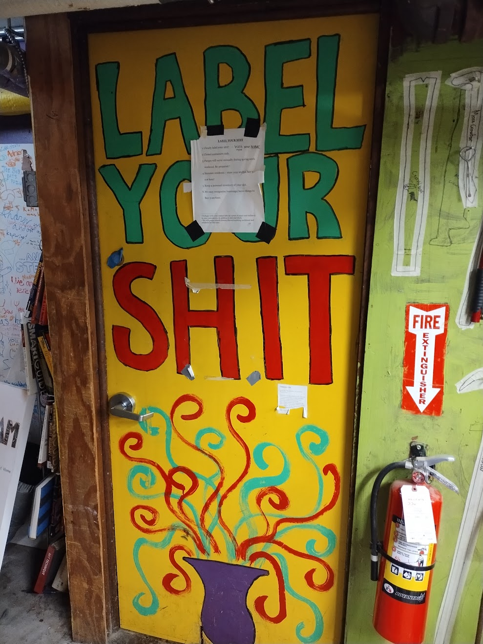 door later supplemented with even more specific labeling instructions